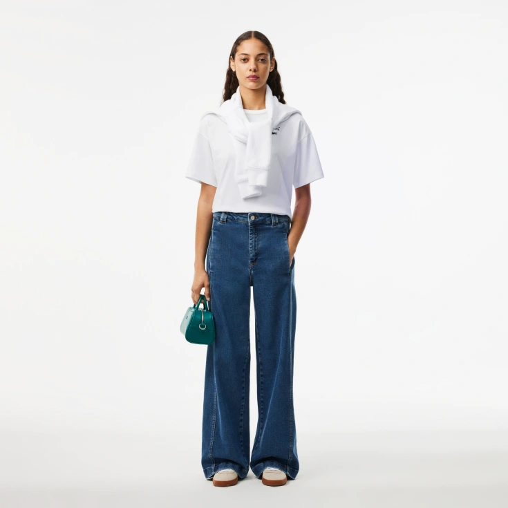 Женская футболка Lacoste из хлопка