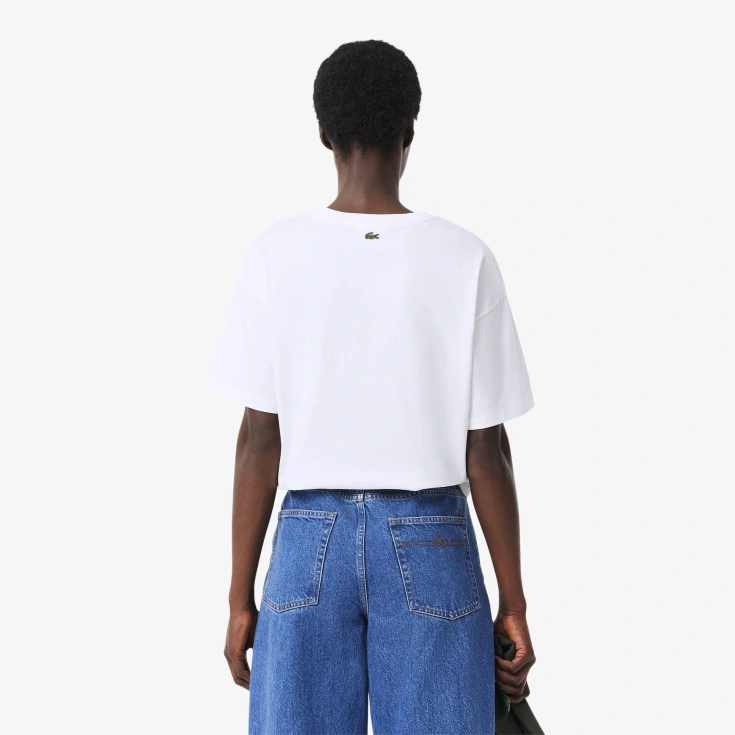 Женская футболка Lacoste из хлопка