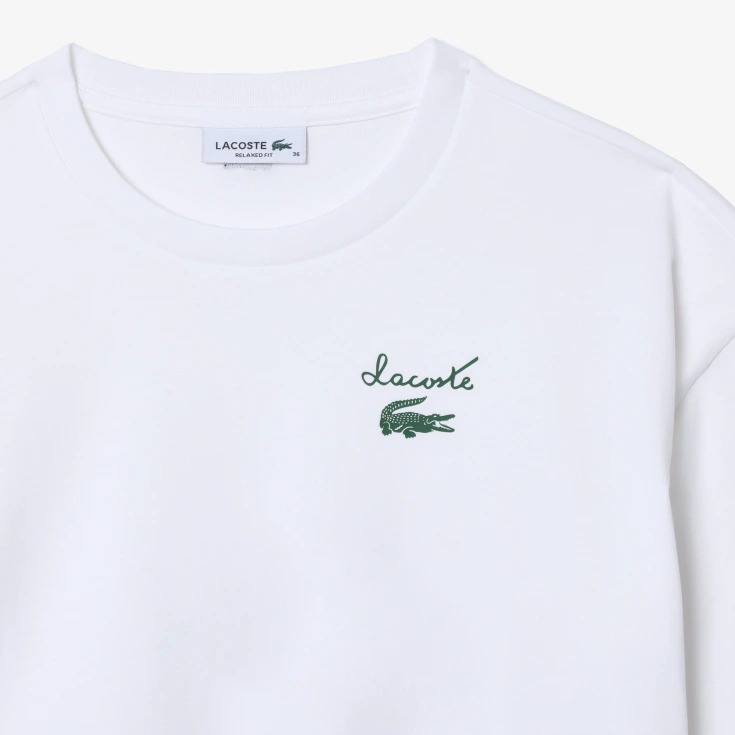 Женская футболка Lacoste из хлопка