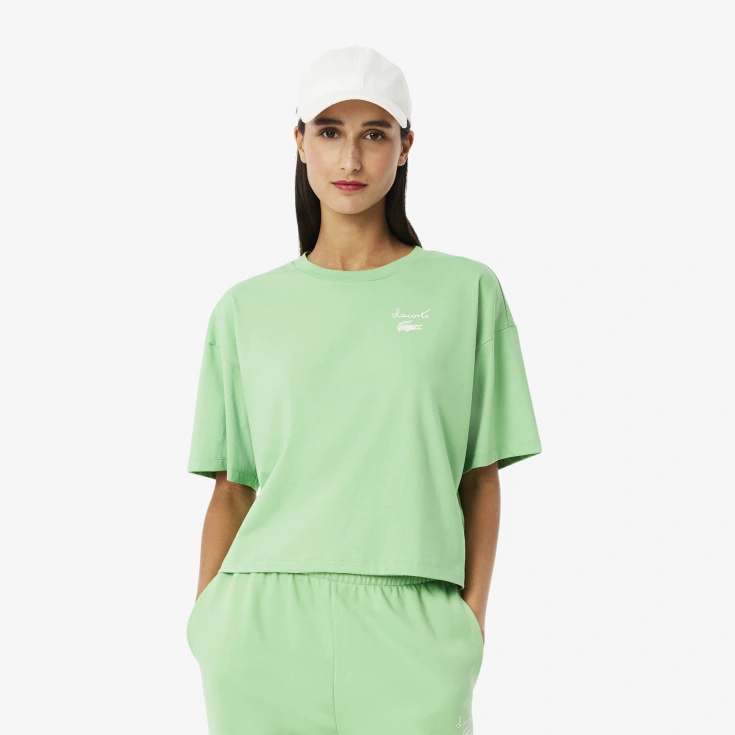 Женская футболка Lacoste из хлопка