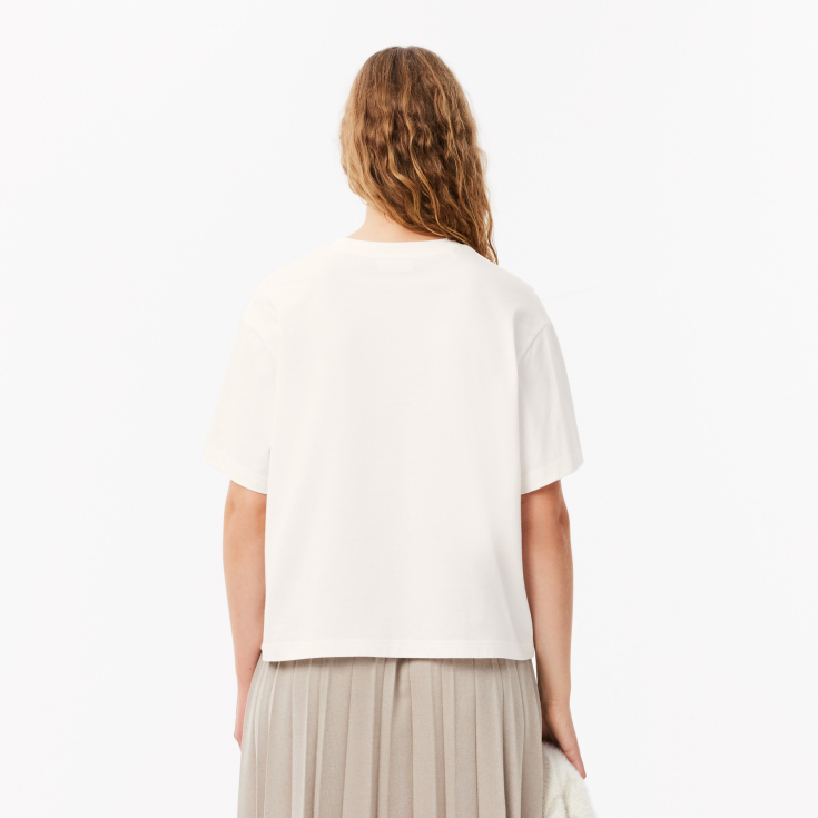 Женская хлопковая Футболка Lacoste OVERSIZED