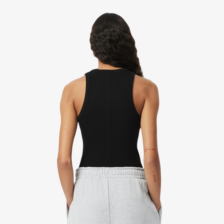 Женская облегающая хлопковая майка Lacoste