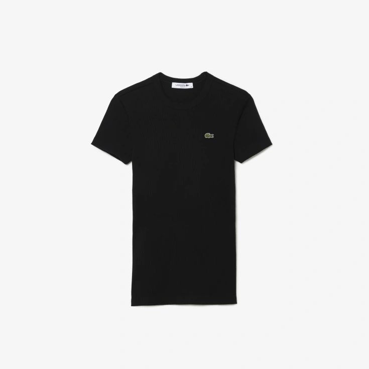 Женская футболка Lacoste Slim Fit из хлопка в рубчик