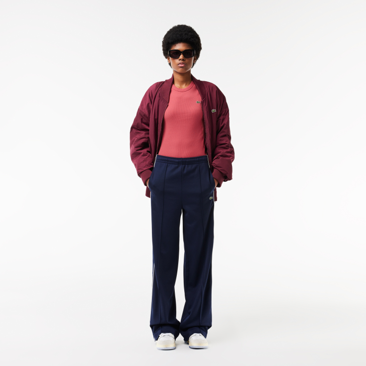 Женская футболка Lacoste Slim Fit из хлопка в рубчик