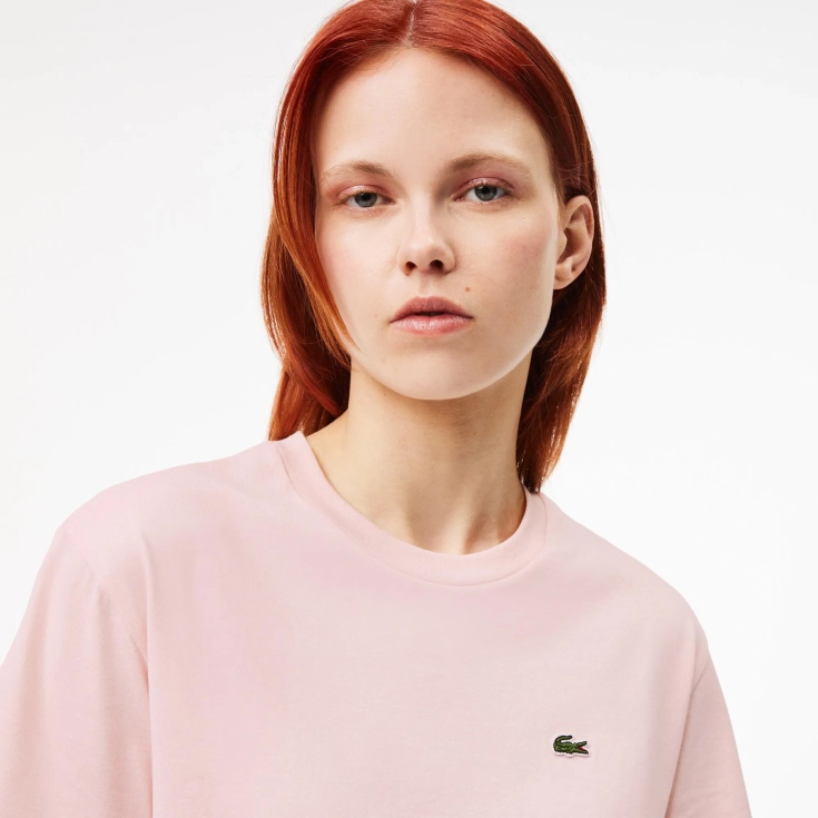 Женская футболка Lacoste Loose Fit из мягкого хлопка