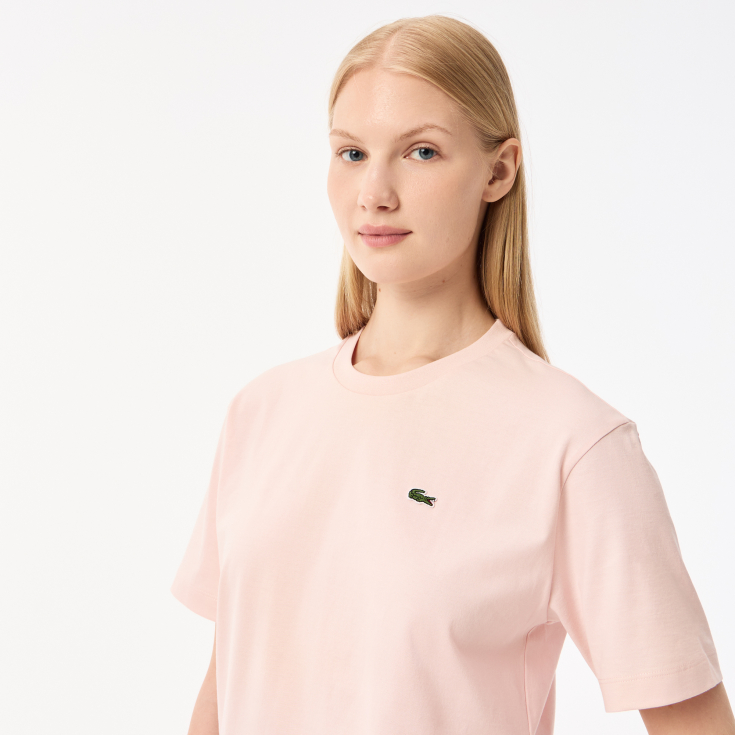 Женская футболка Lacoste Loose Fit из мягкого хлопка