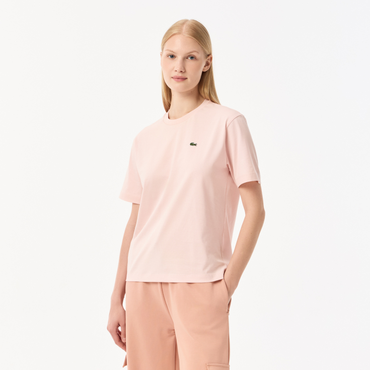 Женская футболка Lacoste Loose Fit из мягкого хлопка