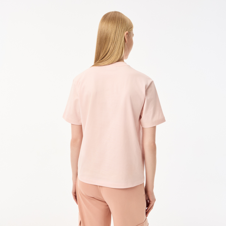 Женская футболка Lacoste Loose Fit из мягкого хлопка