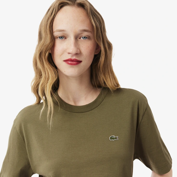 Женская футболка Lacoste Loose Fit из мягкого хлопка