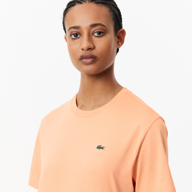 Женская футболка Lacoste Loose Fit из мягкого хлопка