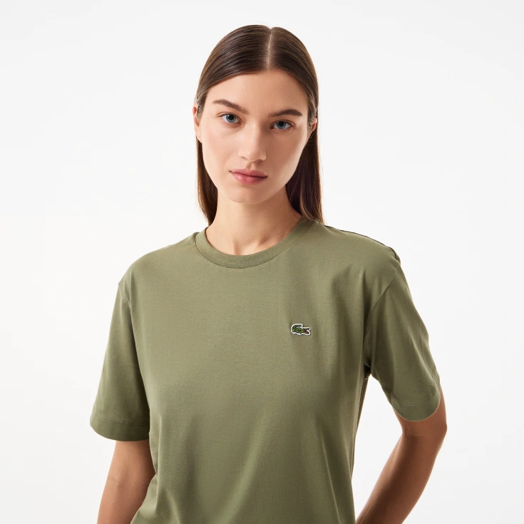 Женская футболка Lacoste Loose Fit из мягкого хлопка