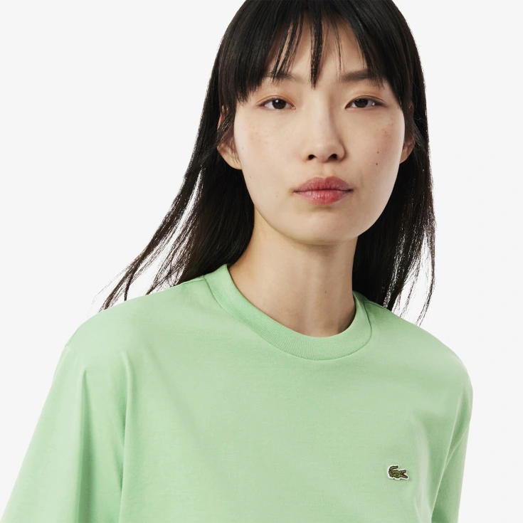 Женская футболка Lacoste Loose Fit из мягкого хлопка