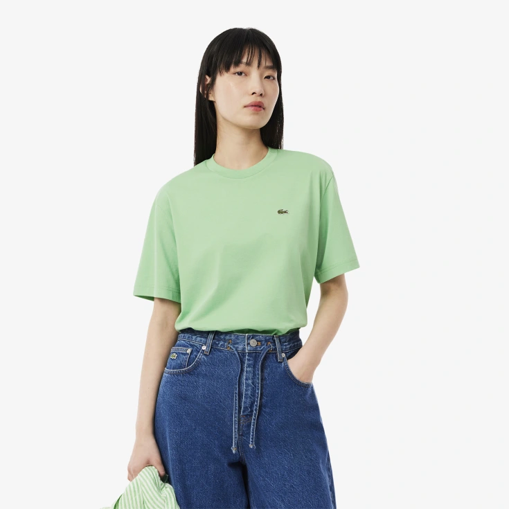 Женская футболка Lacoste Loose Fit из мягкого хлопка