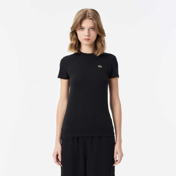 Женская хлопковая Футболка Lacoste Relaxed Fit