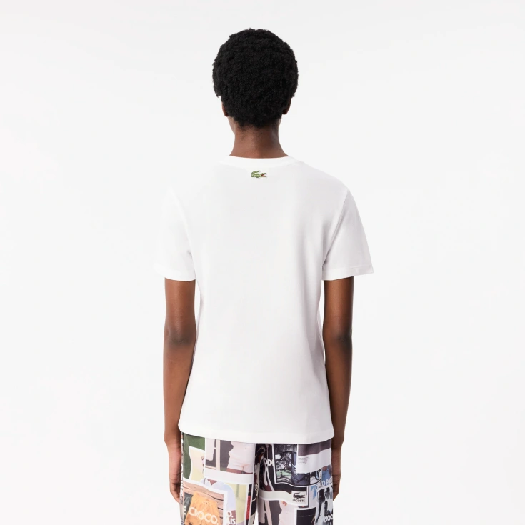 Женская хлопковая футболка Lacoste