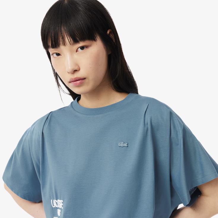 Женская футболка Lacoste из хлопка