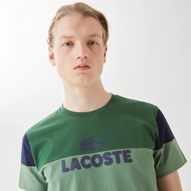 Мужская Футболка Lacoste Slim Fit с круглым вырезом