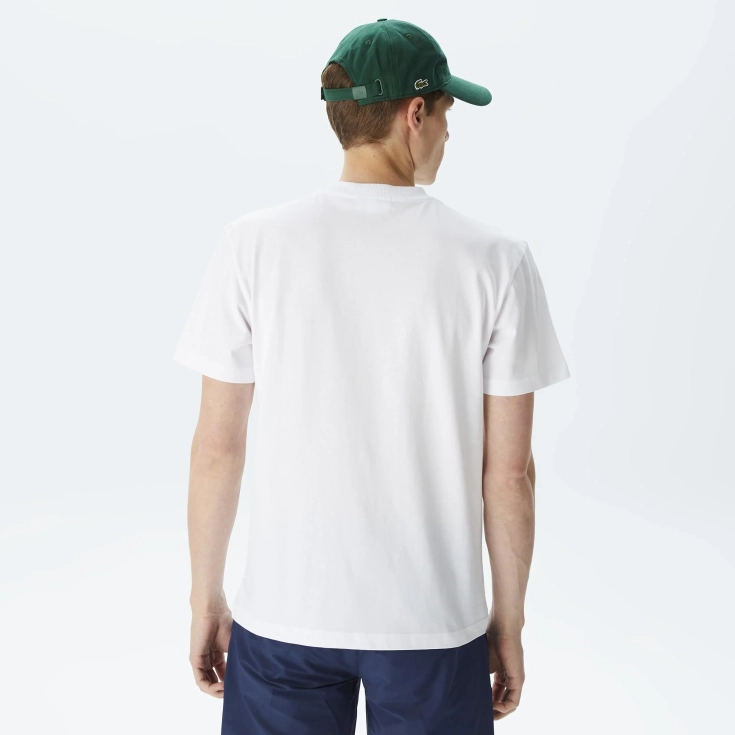 Мужская хлопковая Футболка Lacoste Relaxed Fit