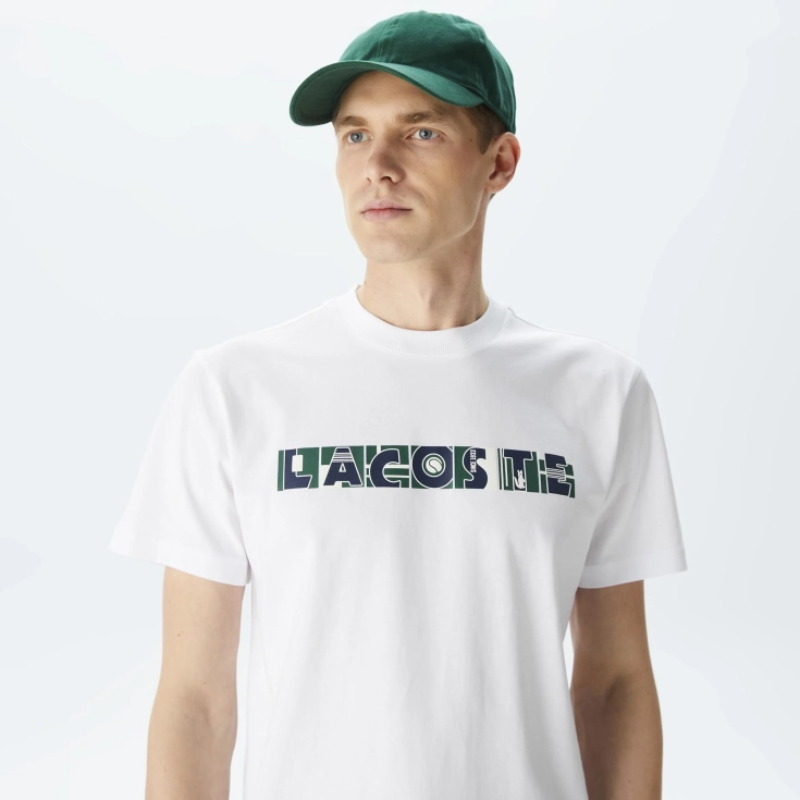 Мужская хлопковая Футболка Lacoste Relaxed Fit