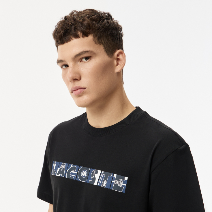 Мужская хлопковая Футболка Lacoste Relaxed Fit