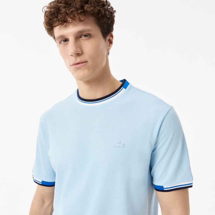 Мужская хлопковая Футболка Lacoste с принтом