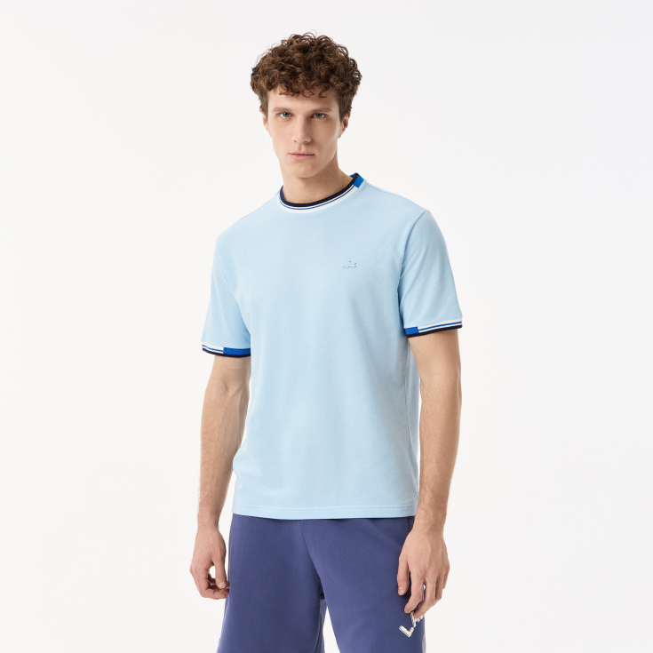 Мужская хлопковая Футболка Lacoste с принтом