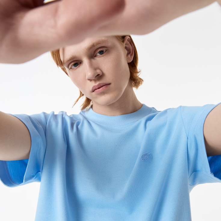 Мужская Футболка Lacoste из смеси хлопка