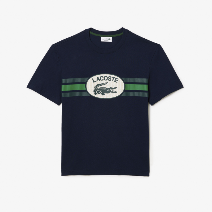 Мужская Футболка Lacoste Regular Fit с принтом