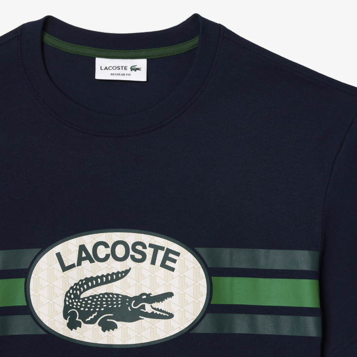 Мужская Футболка Lacoste Regular Fit с принтом