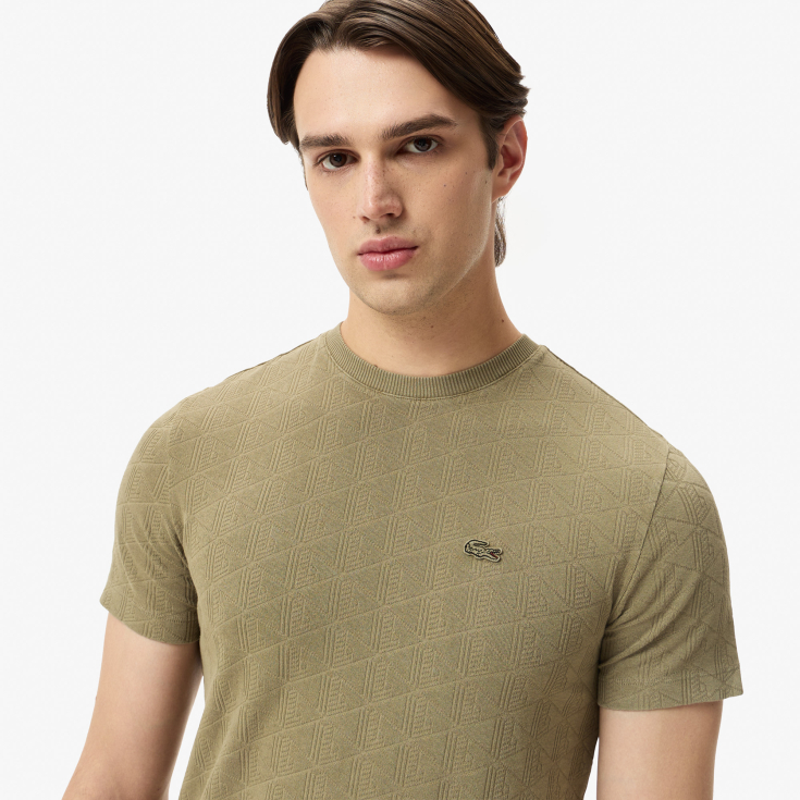 Мужская хлопковая футболка Lacoste REGULAR FIT