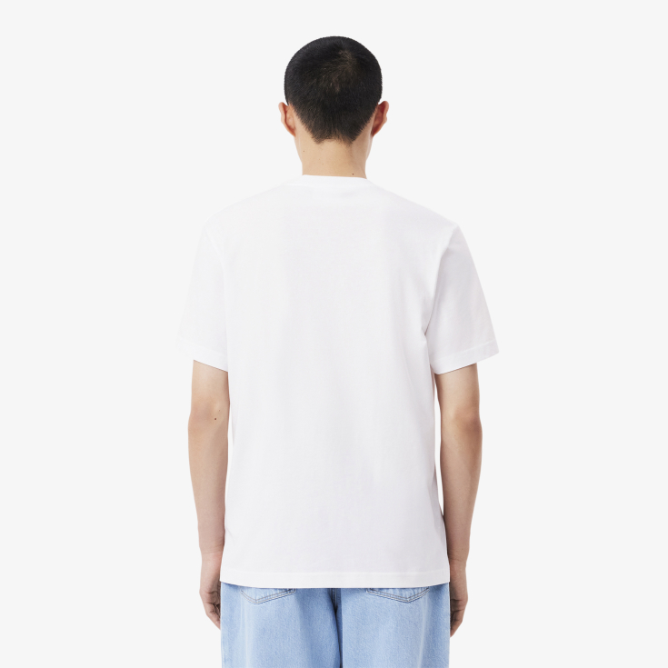 Мужская футболка Lacoste из хлопка с нагрудным карманом