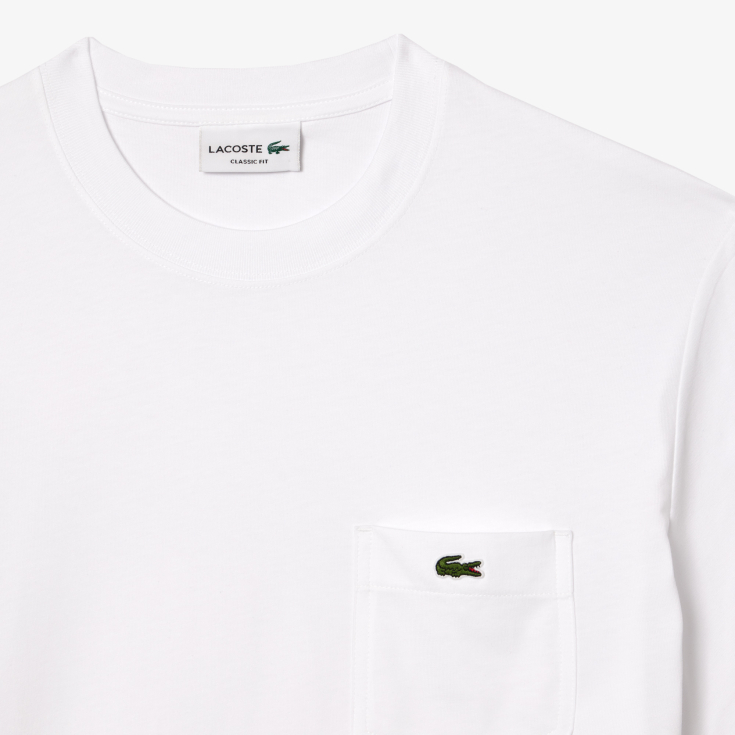Мужская футболка Lacoste из хлопка с нагрудным карманом