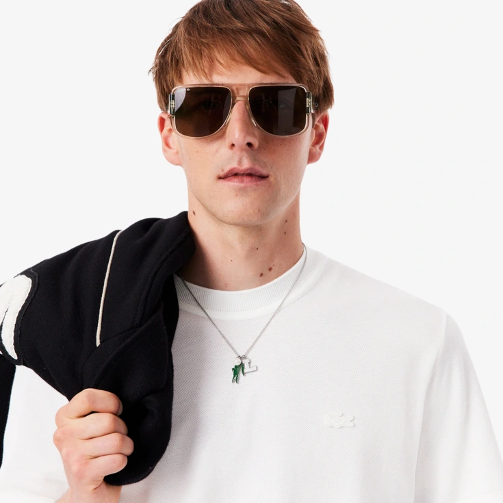 Мужская хлопковая Футболка Lacoste Classic Fit