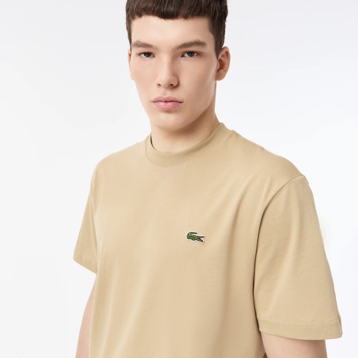 Мужская хлопковая футболка Lacoste с коротким рукавом