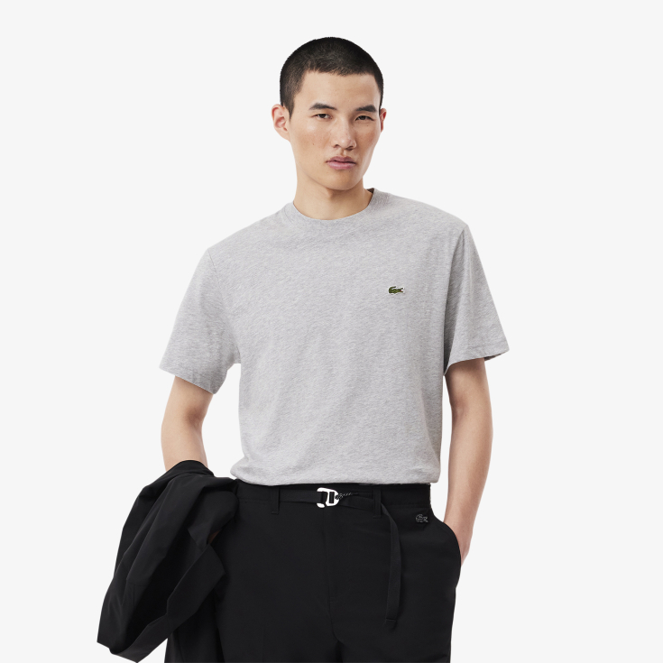 Мужская хлопковая футболка Lacoste с коротким рукавом