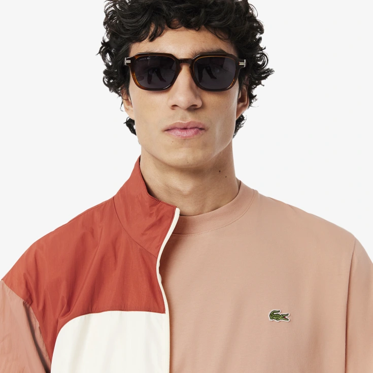 Мужская хлопковая футболка Lacoste с коротким рукавом