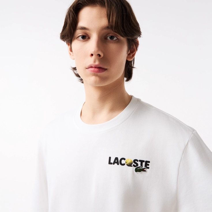 Мужская Футболка Lacoste из плотного хлопка