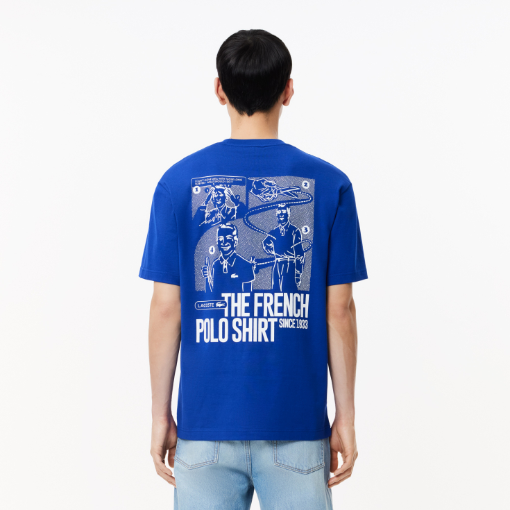 Мужская Футболка Lacoste из плотного хлопка