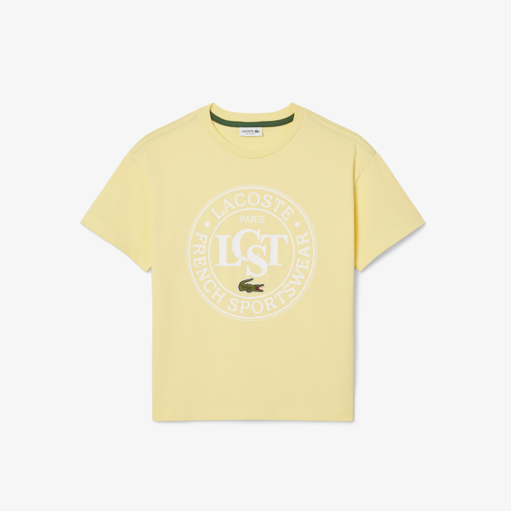 Детская Футболка Lacoste из хлопка с принтом