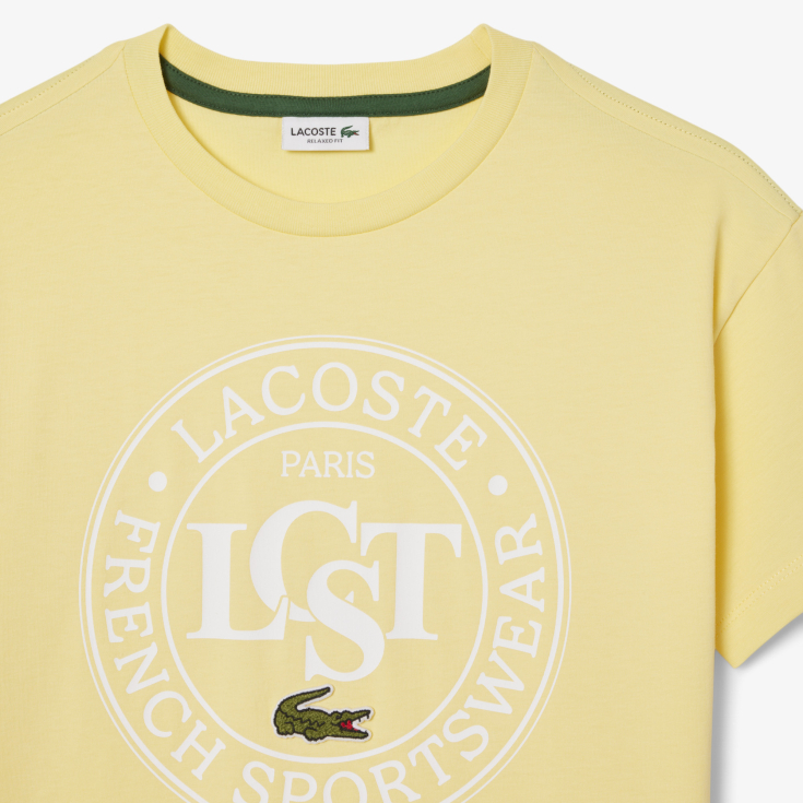 Детская Футболка Lacoste из хлопка с принтом