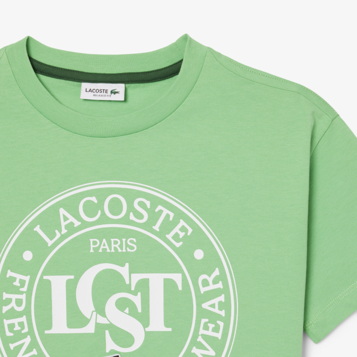 Детская Футболка Lacoste из хлопка с принтом