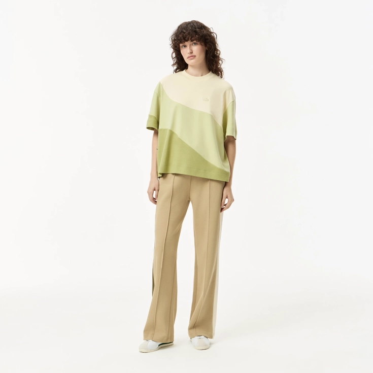 Женские хлопковые спортивные брюки Lacoste OVERSIZE FIT
