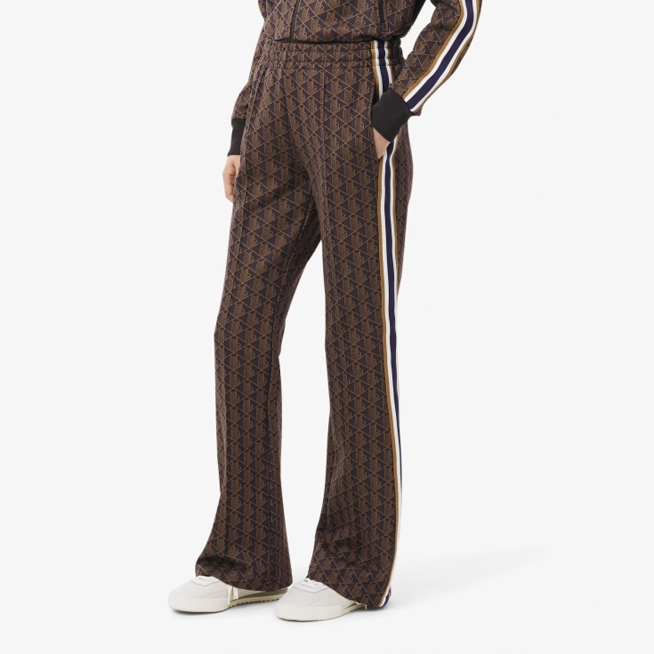 Женские расклешенные спортивные брюки Lacoste с монограммой