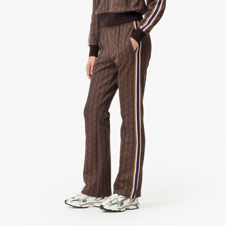 Женские расклешенные спортивные брюки Lacoste с монограммой