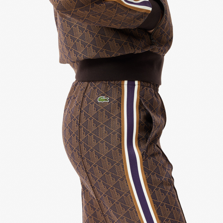 Женские расклешенные спортивные брюки Lacoste с монограммой