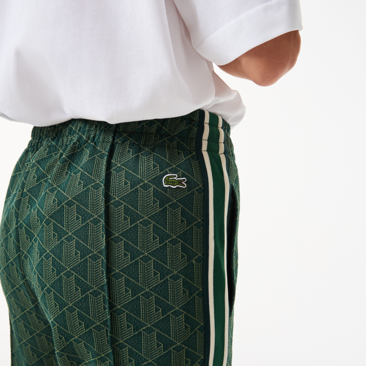 Женские расклешенные спортивные брюки Lacoste с монограммой