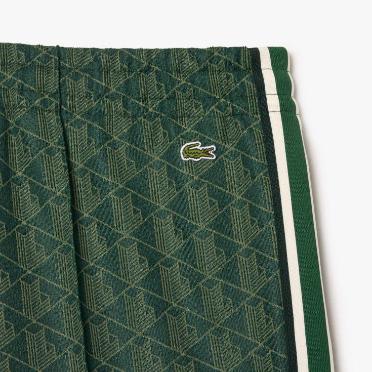 Женские расклешенные спортивные брюки Lacoste с монограммой