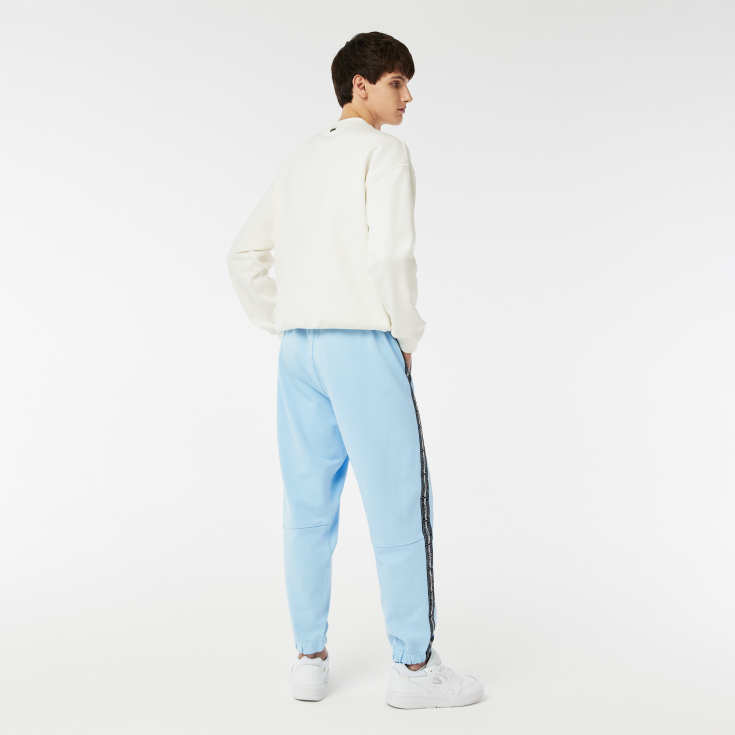 Спортивные брюки-джоггеры Lacoste в полоску с логотипом