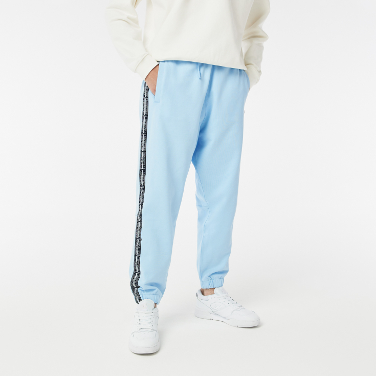 Спортивные брюки-джоггеры Lacoste в полоску с логотипом