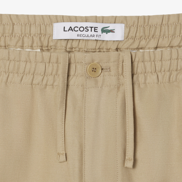 Мужские спортивные брюки Lacoste из смеси льна и вискозы